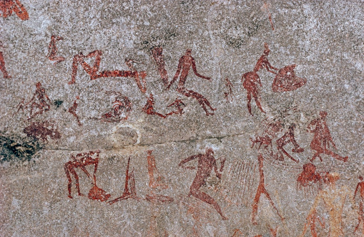 Pintura rupestre de los bosquimanos, Sudáfrica de Unknown
