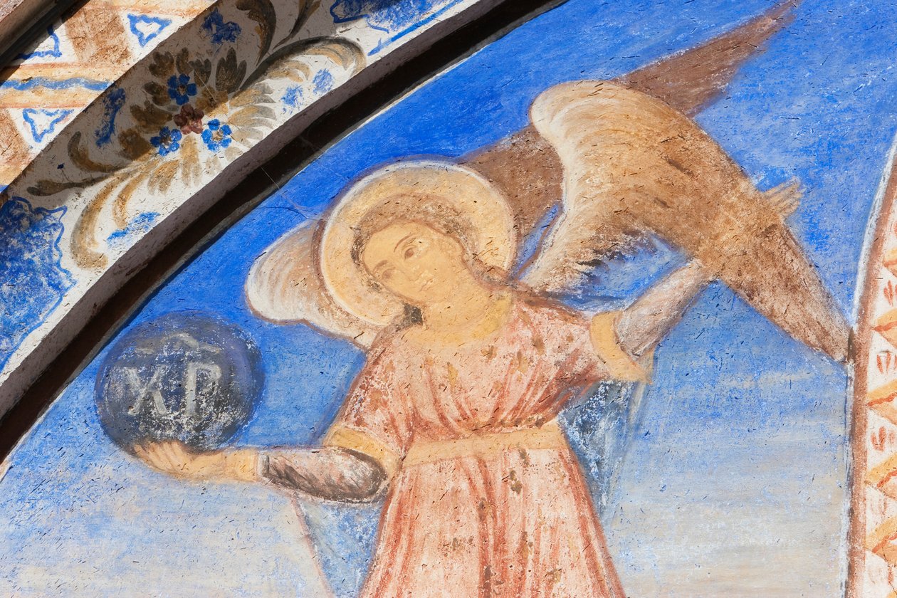 Pintura en la Entrada, Monasterio de Rila de Unknown