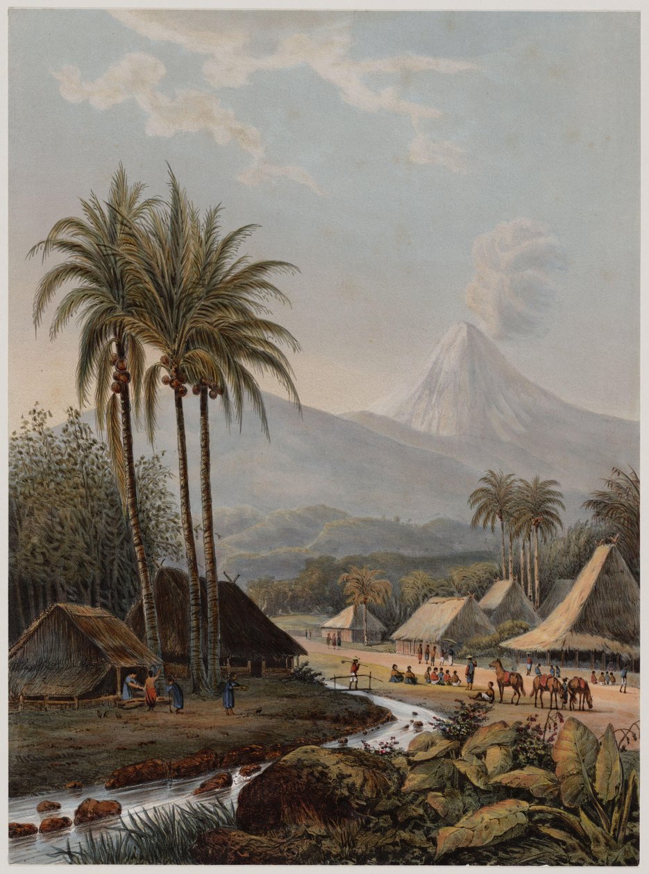 Volcán Smeroe (Vista desde la residencia Passaroeng) de Русский