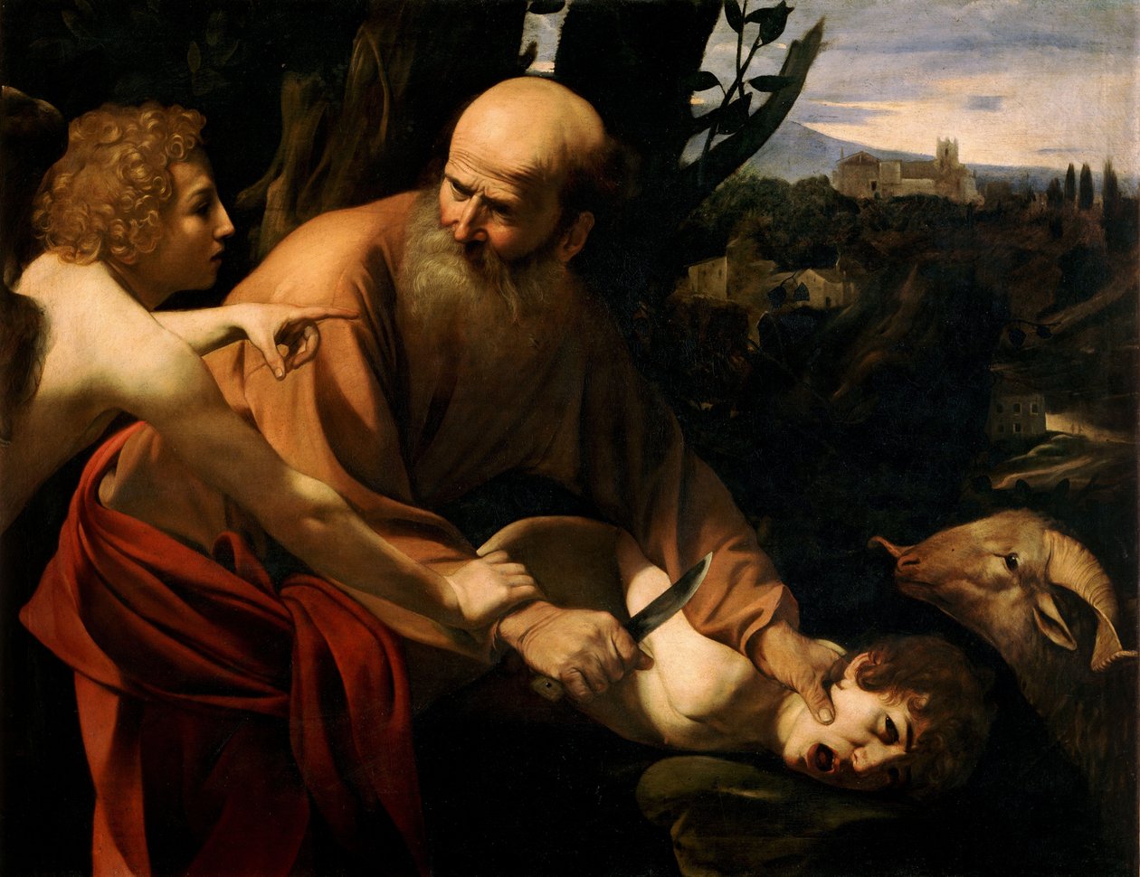 Sacrificio de Isaac de Michelangelo Merisi Caravaggio