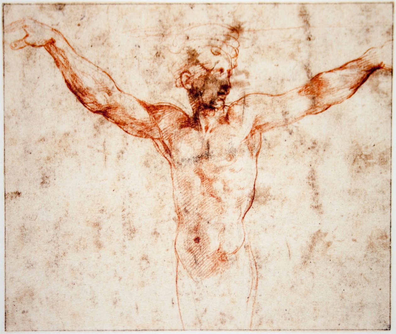 Hermes con los brazos extendidos de Raffaello Sanzio Raphael