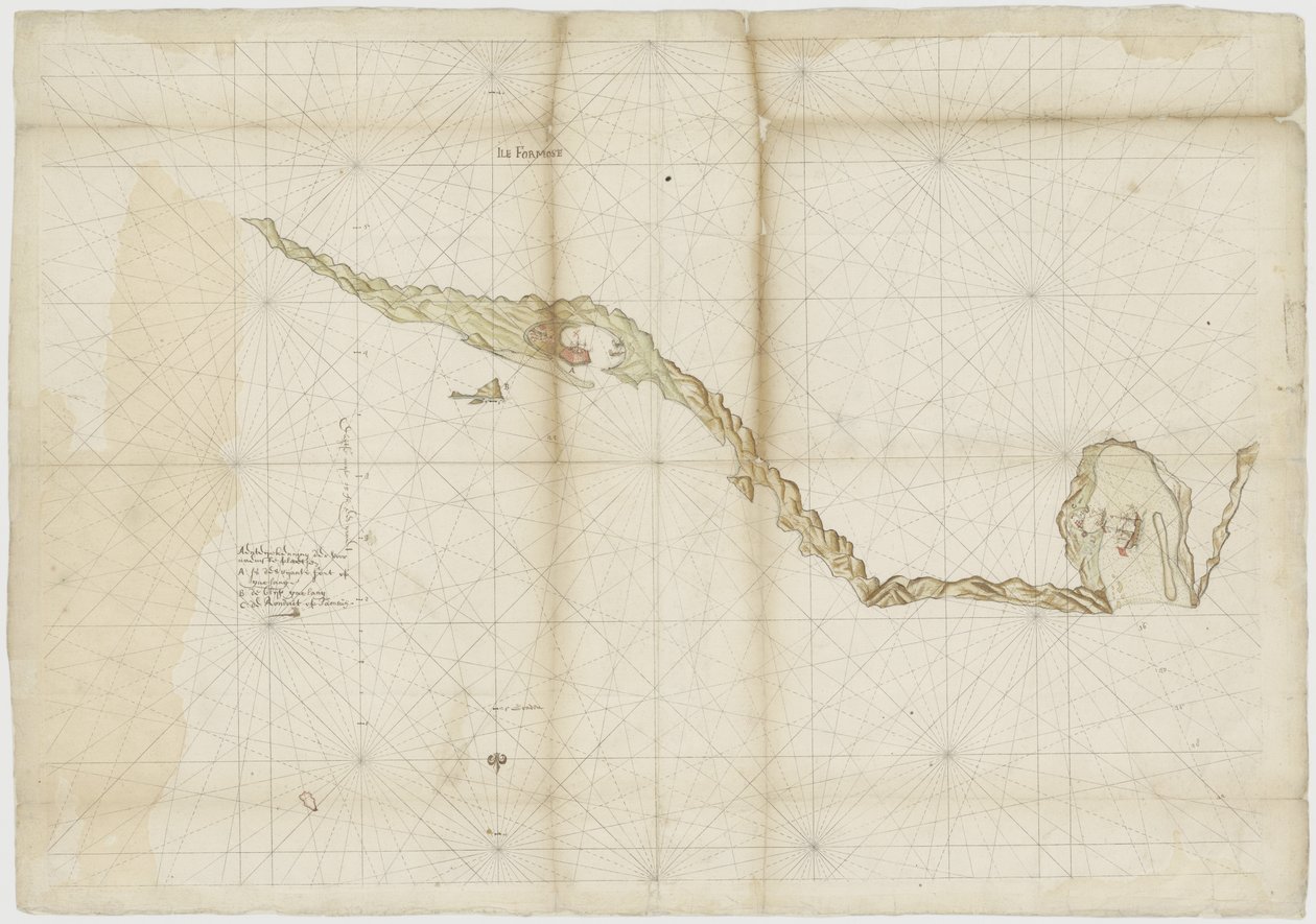 Mapa del fuerte español en Tamsui, luego de la VOC de Unbekannt Unbekannt