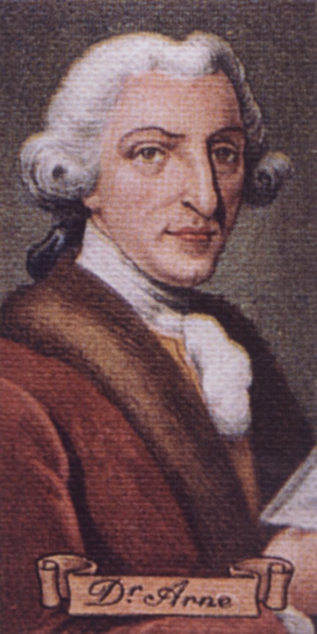 ARNE Thomas Augustine Inglés de Unknown