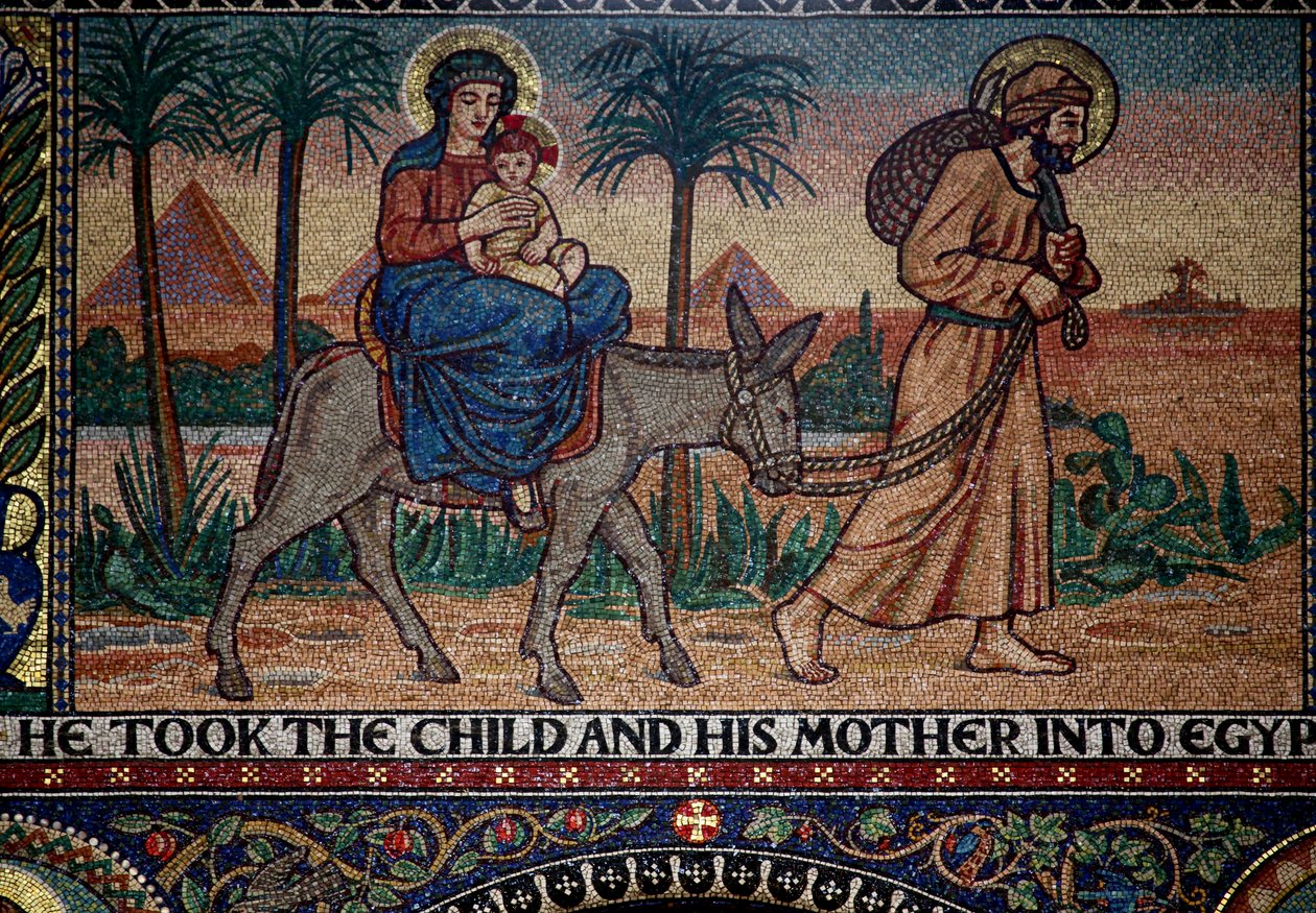 Droitwich, Iglesia del Sagrado Corazón y Santa Catalina: Mosaicos de Frank Peacock y Gabriel Pippet, 1920s de Unknown
