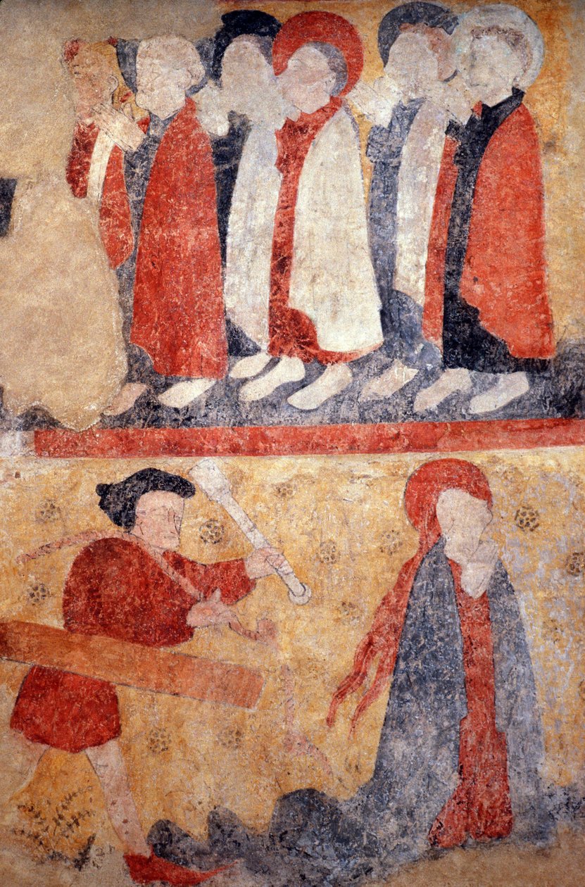 Loira Atlántico N* 079 - St-Sulpice des Landes - Iglesia conocida como “Ciudad Vieja” - Pintura mural del siglo XV de Unknown
