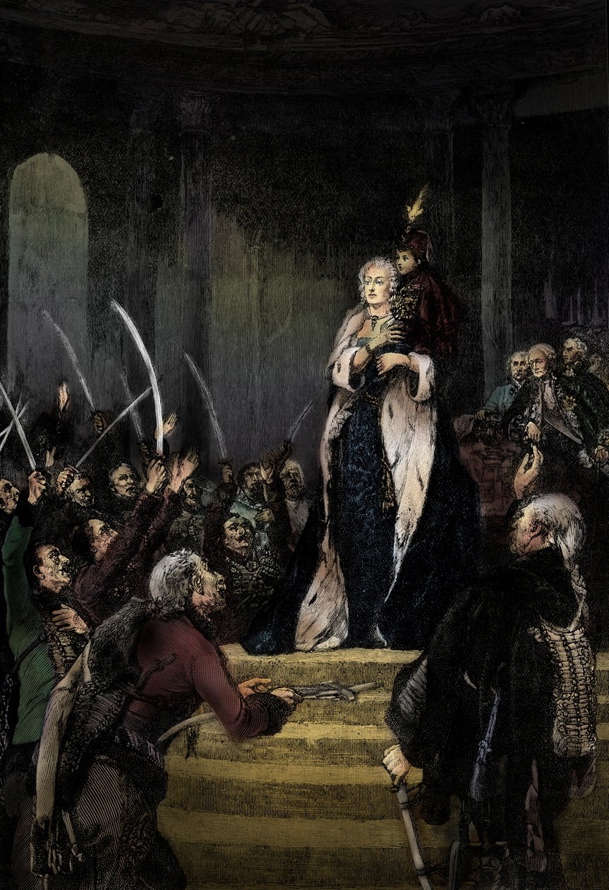 María Teresa y el Parlamento Húngaro de Unknown