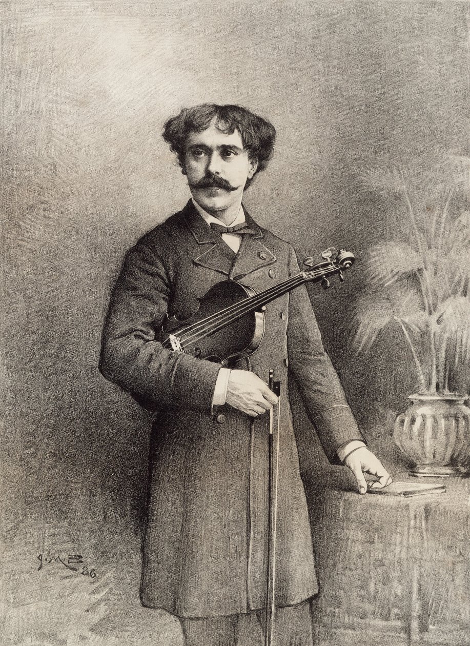 Pablo de Sarasate con violín de Unknown