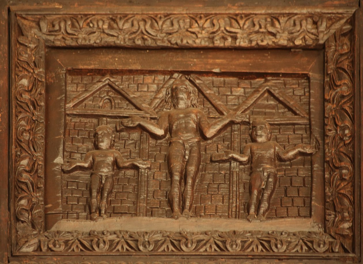 Panel de la puerta del siglo V: la Crucifixión Orans de Unknown
