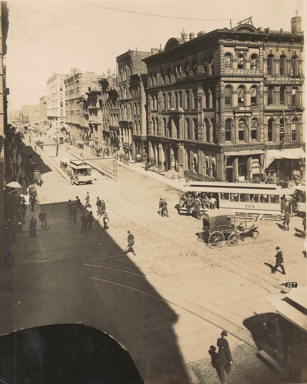 LaSalle Street, al norte de Randolph Street, 1890 de American Photographer