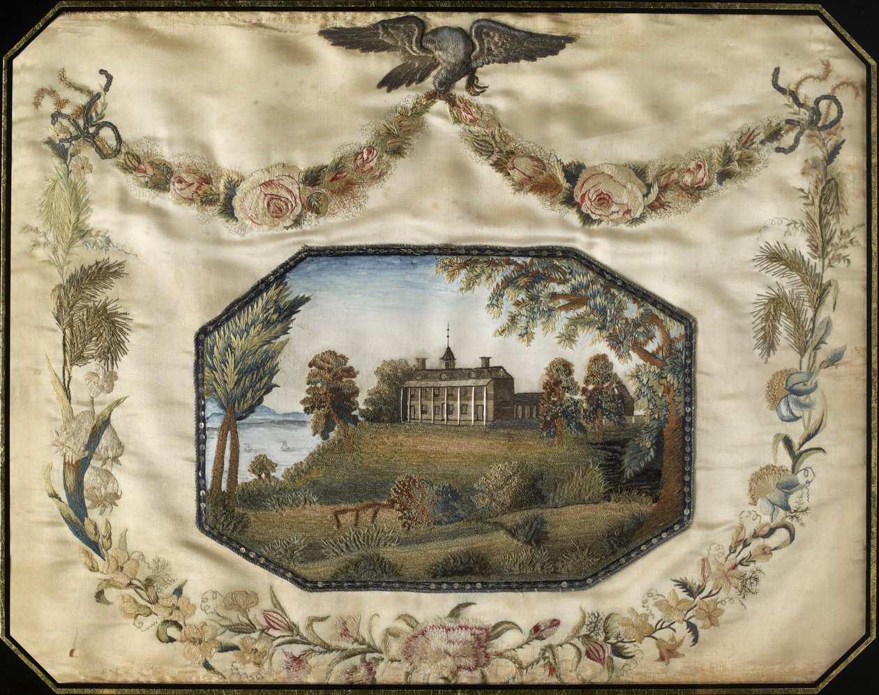 Mount Vernon en Virginia, la residencia del difunto Teniente General George Washington, c. 1800-1805 de American School