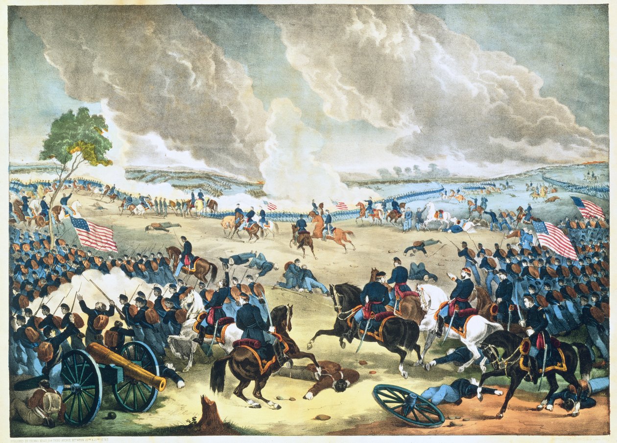 La Batalla de Gettysburg, c.1863 de American School