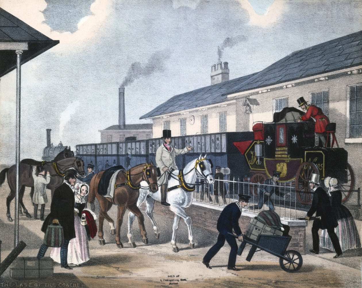 El último de los carruajes, c.1850 de English School