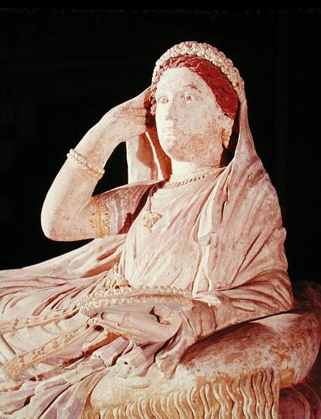 El Sarcófago de Larthia Seianti (detalle) de Etruscan