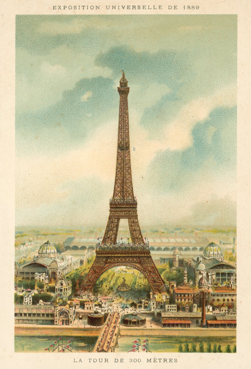 Torre Eiffel, Exposición Universal 1889, París de French School