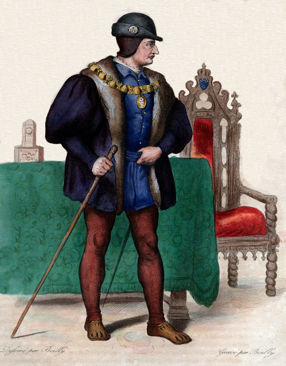 Retrato de Luis XI de Francia (1423-1483), Rey de Francia. de French School