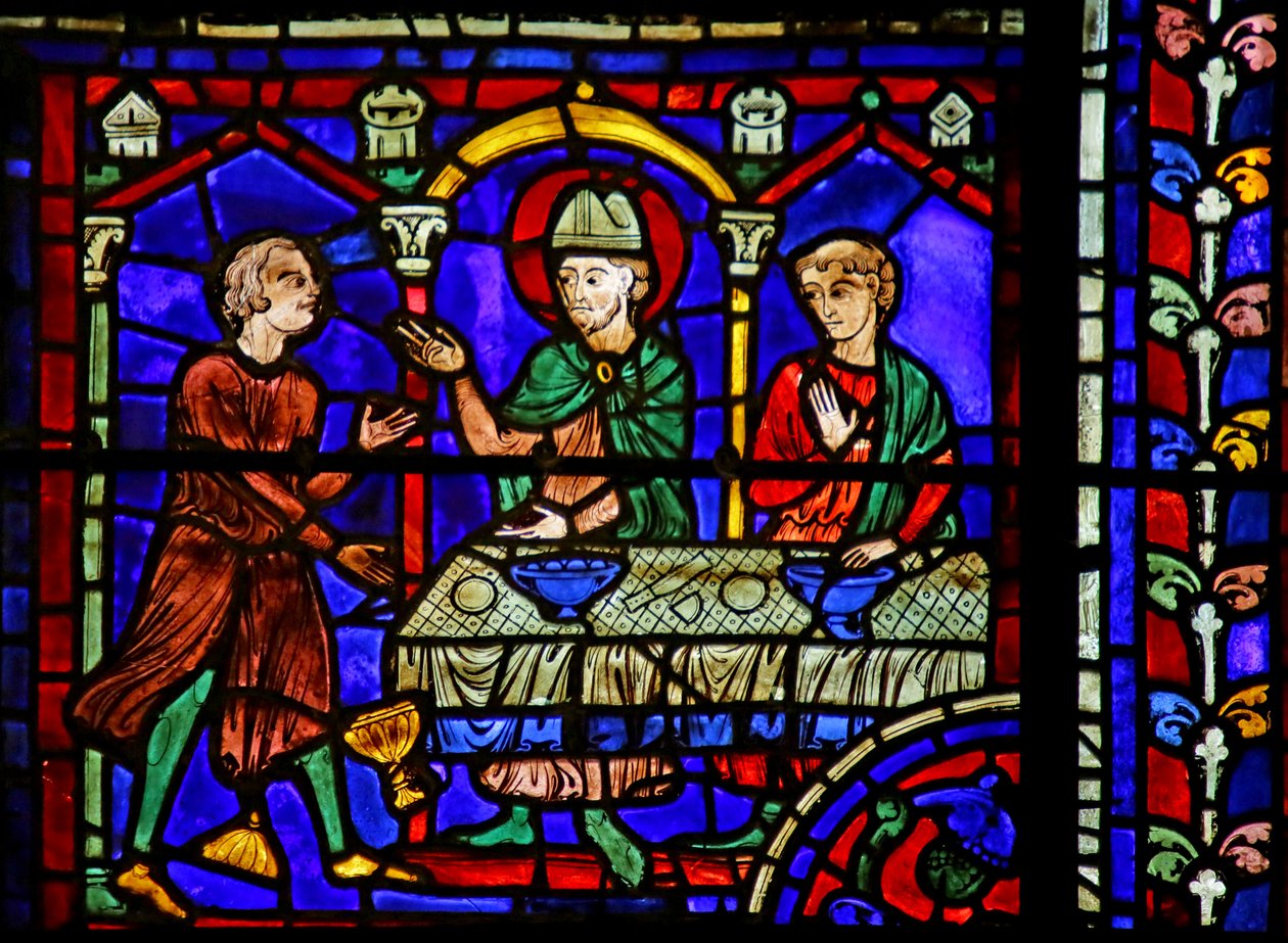 Escena de la Vida de San Martín, Catedral de Chartres de French School