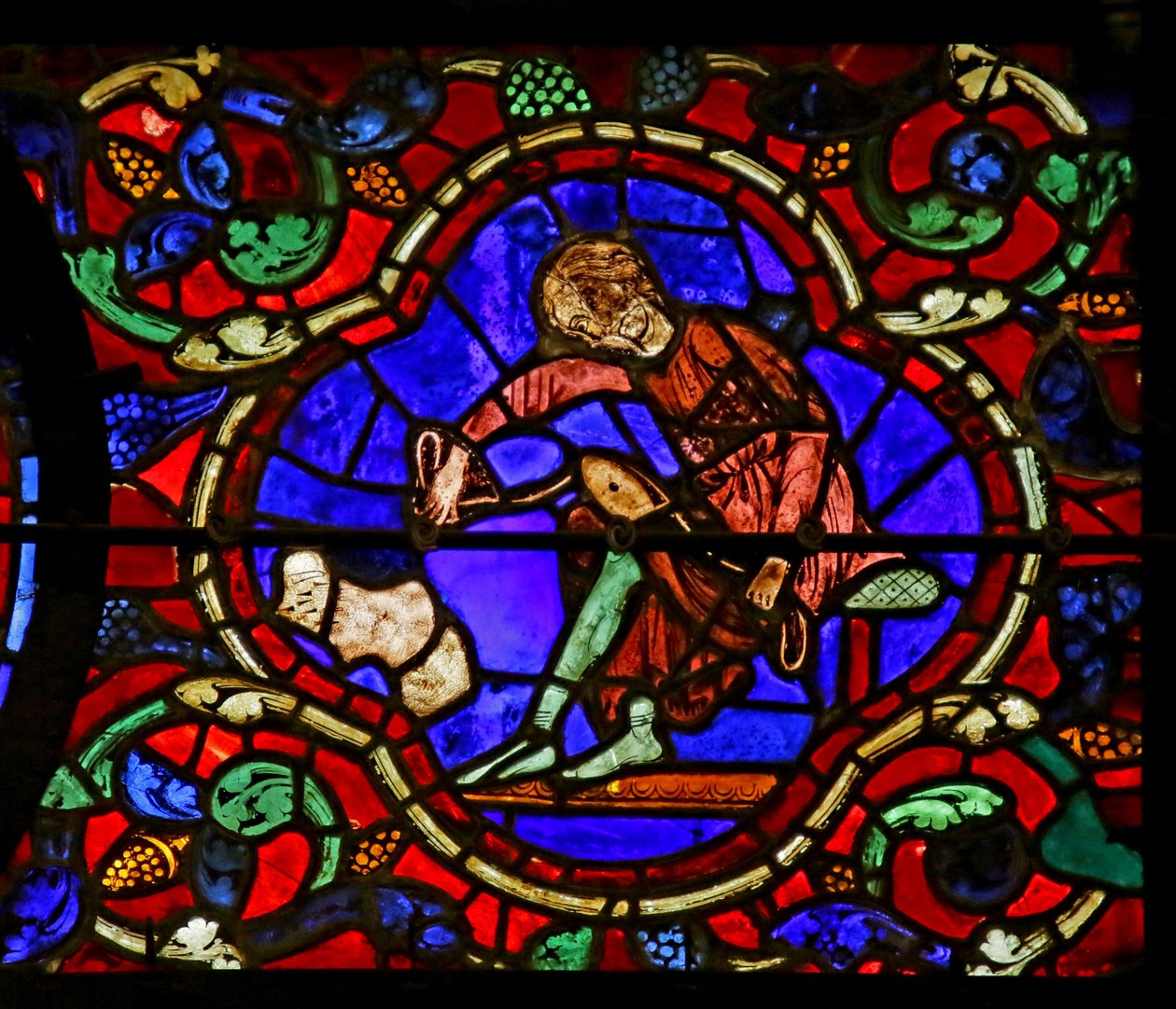 Escena de la Vida de San Martín, Catedral de Chartres de French School