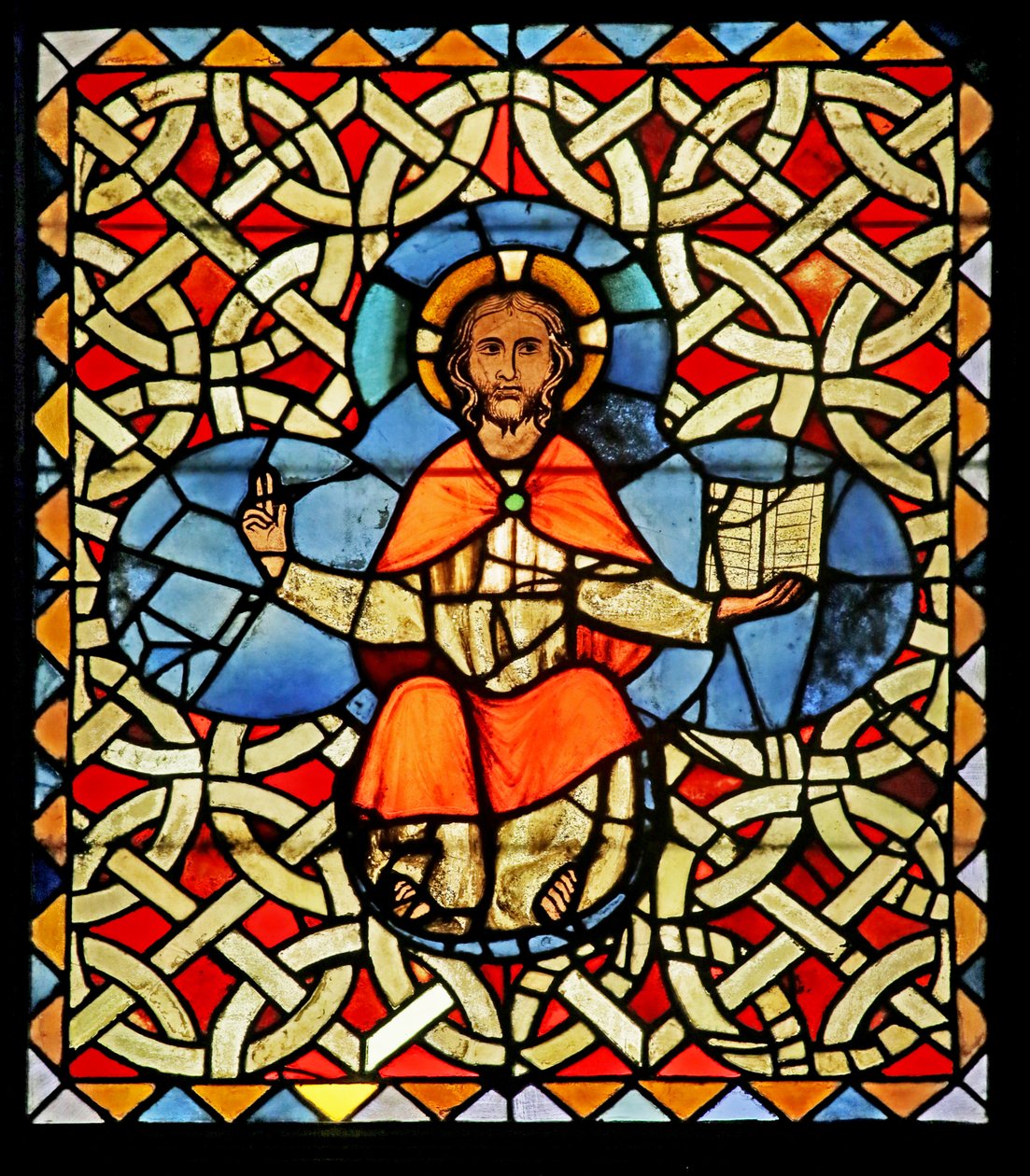 Ventana que representa a Cristo de French School
