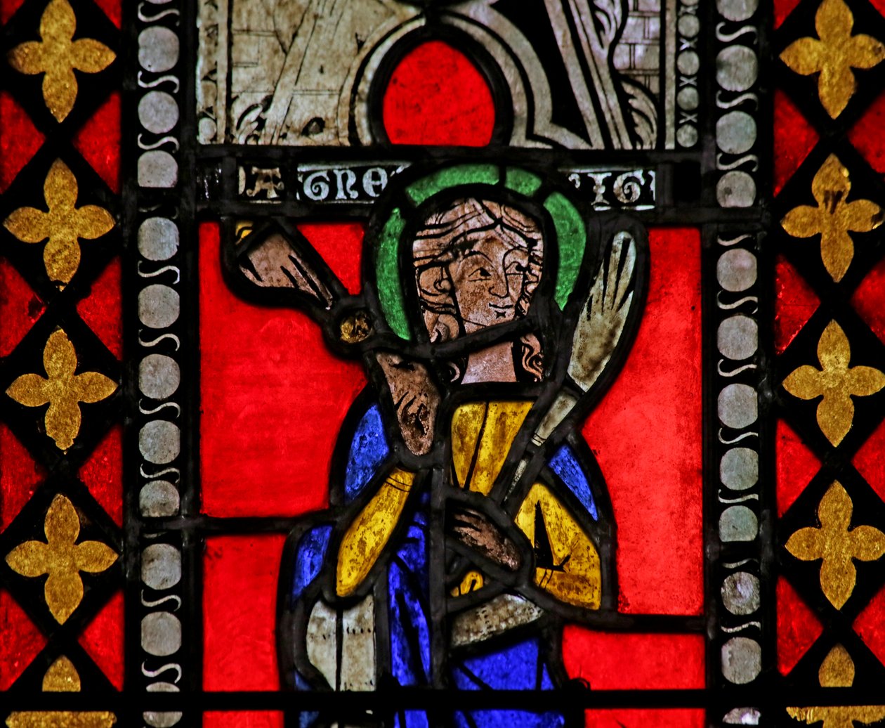 Ventana que representa a Santa Inés de French School