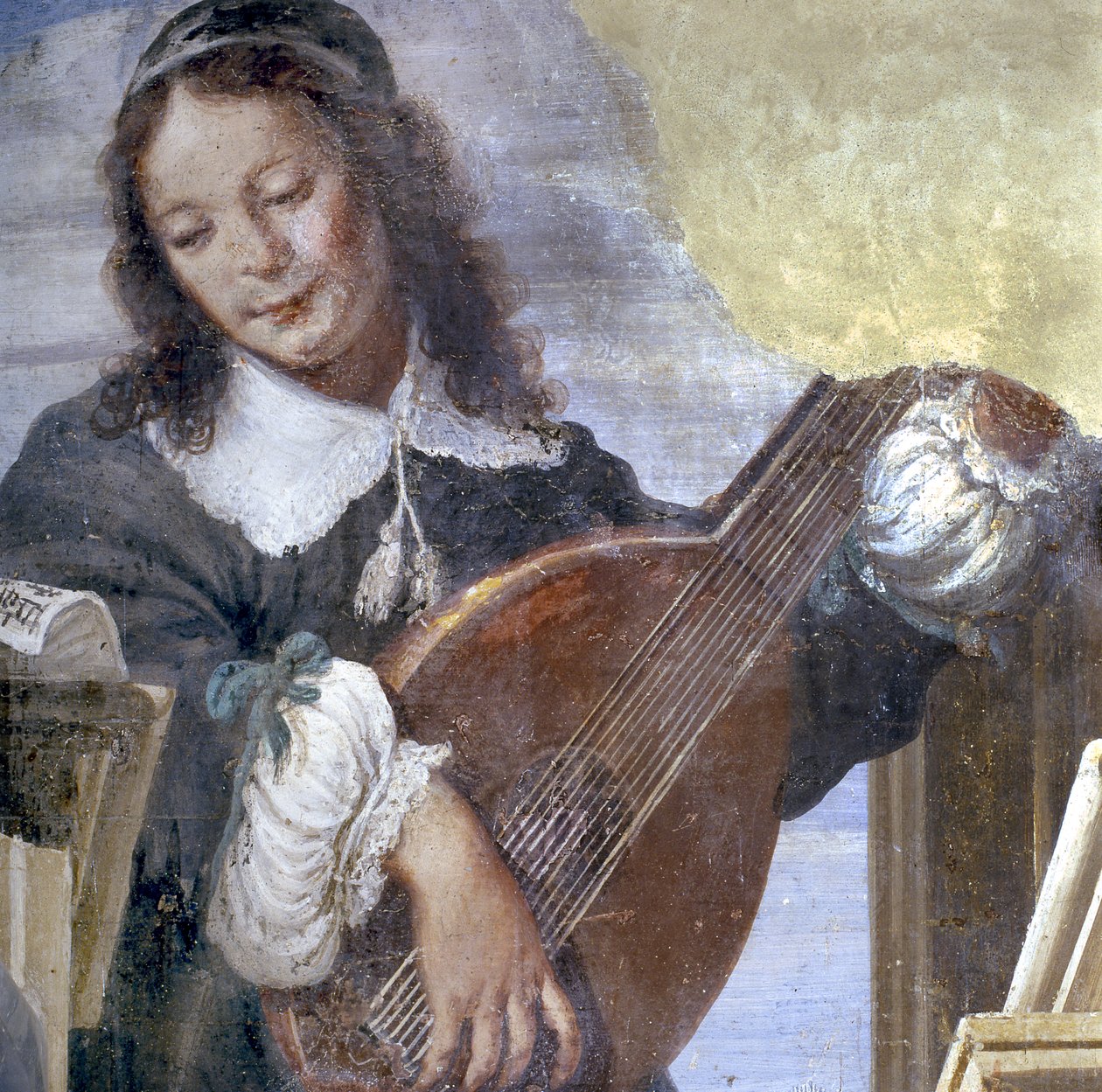 Músico (detalle) de Italian School