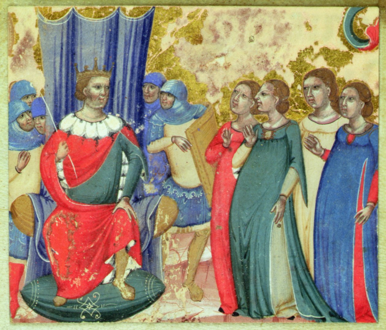 Salomé pidiendo a Herodes la cabeza de San Juan de Italian School