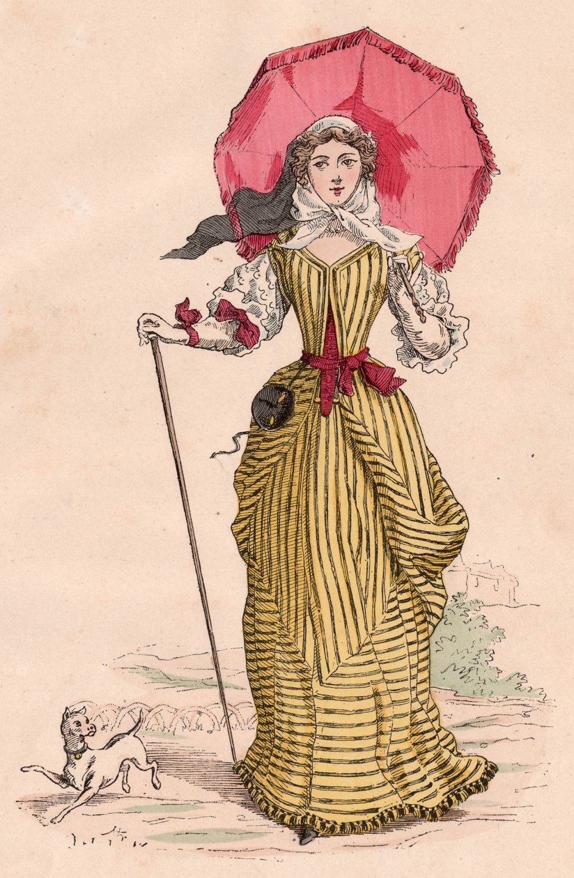 Joven francesa con elegante traje del siglo XVII de Unknown