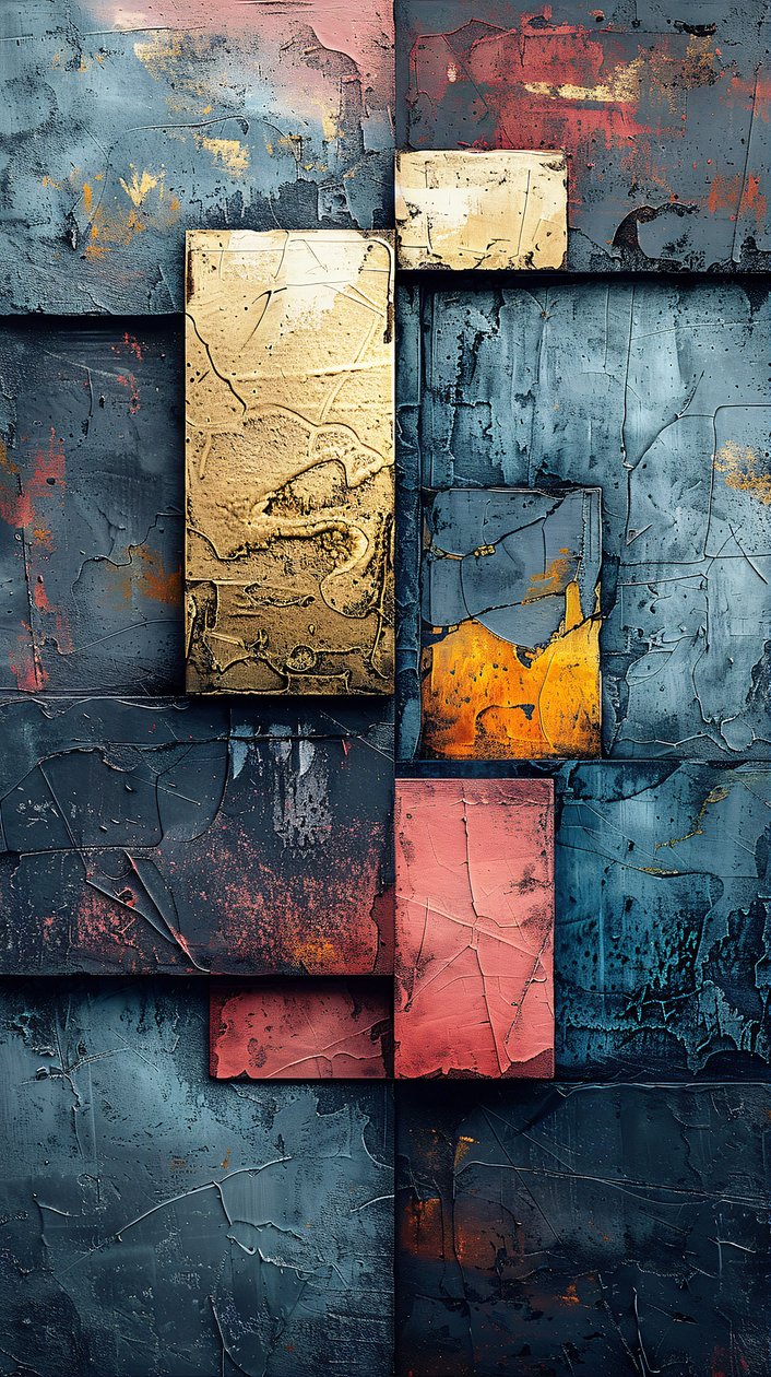 Impresiones de arte de la pared en línea : Formas geométricas Pintura Patrón para colgar decoración de F. Abderrahim