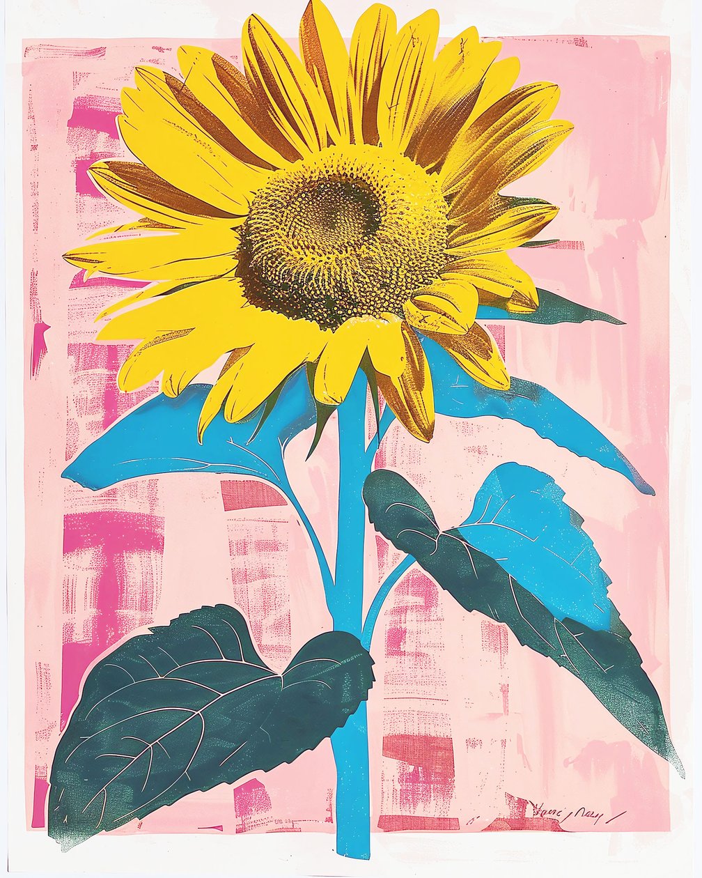 Girasol sobre lienzo : impresiones murales de inspiración botánica Henri Matisse de F. Abderrahim