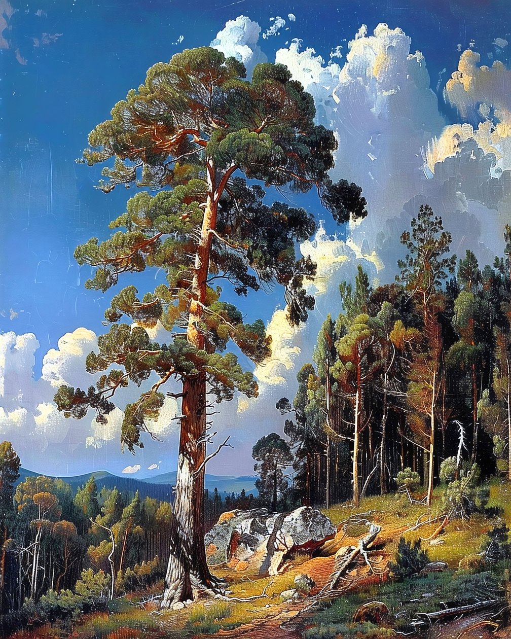 Paisaje con acantilados rocosos y bosque, decoración de pared para oficina de F. Abderrahim