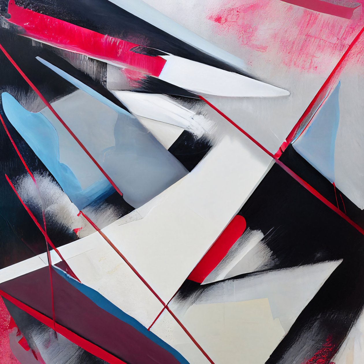 Abstract Splash Creative Expression in Brushstrokes, impresiones artísticas en lienzo por encargo de F. Abderrahim