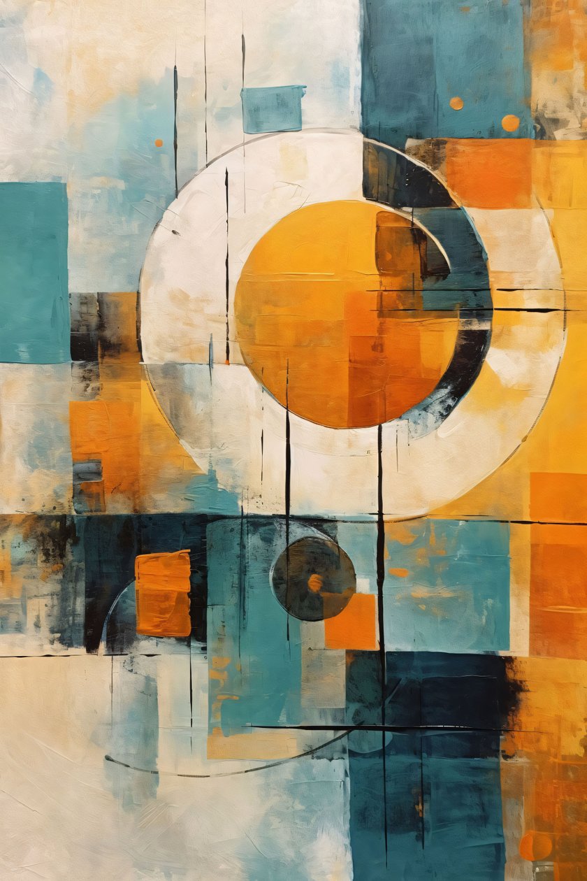 Representación abstracta del conocimiento matemático, decoración de pared para dormitorio de F. Abderrahim