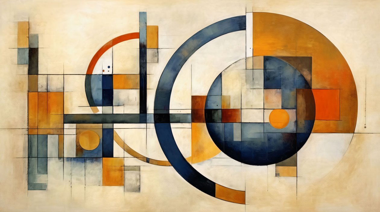 Matemáticas y Geometría pintura abstracta formas, impresiones en lienzo personalizadas online de F. Abderrahim