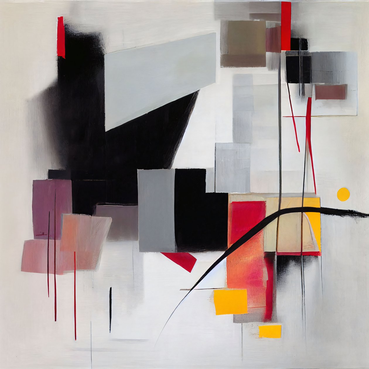 Elegancia Moderna en Forma Abstracta, Lienzo Decoración Abstracta Moderna para el Hogar de F. Abderrahim