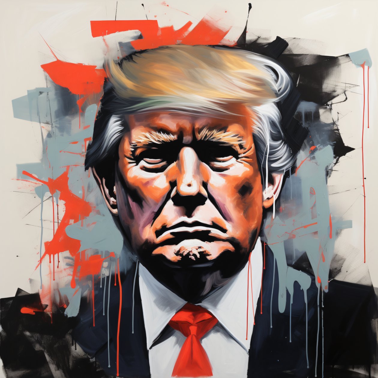 Impresión en lienzo de Donald Trump, decoración de pared enmarcada de F. Abderrahim