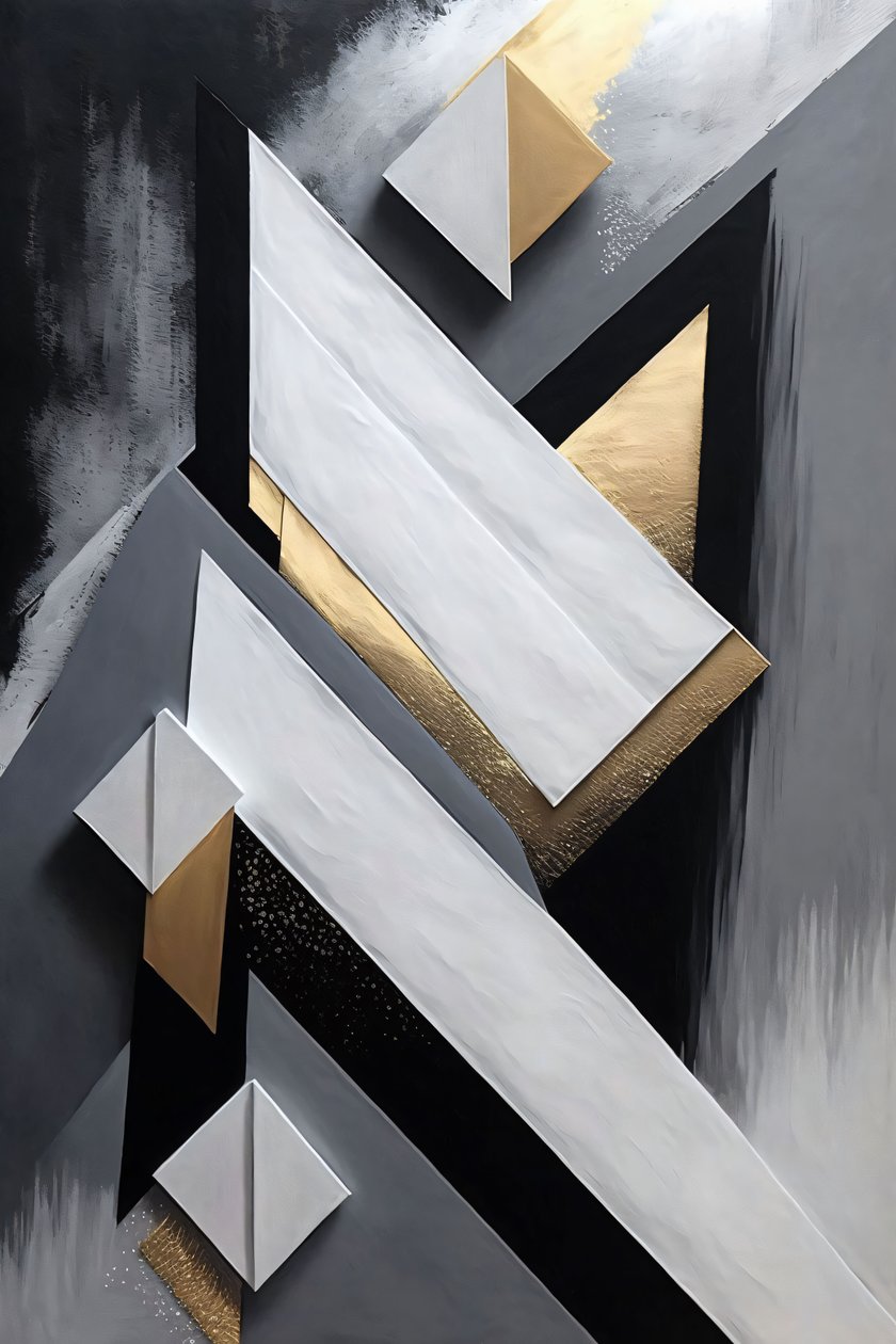 Lienzo Vertical, Óleo Pintura Abstracta Moderna pared Home Decor impresiones de F. Abderrahim