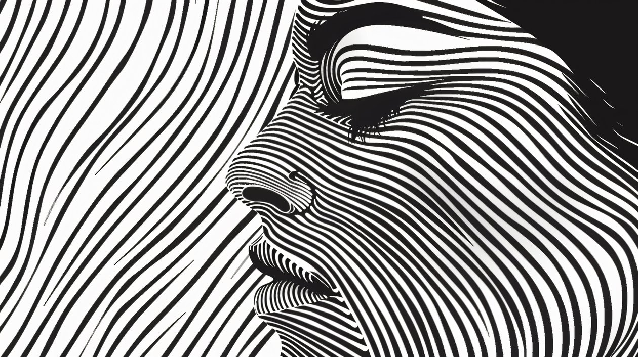 Estilo minimalista de una sola línea, rostro de mujer, decoración de pared | impresión bajo demanda de F. Abderrahim