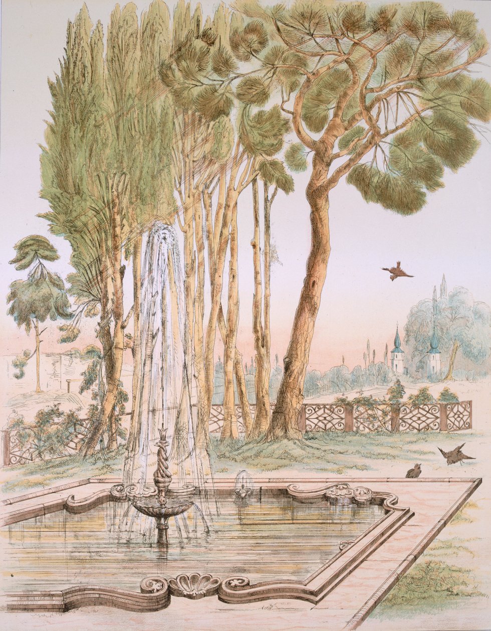 Un jardín en Turquía, siglo XIX de A. de Beaumont