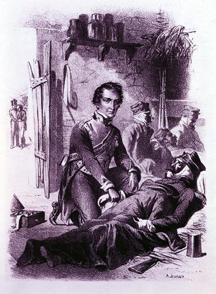 Paul Broussais cuidando a los enfermos de A. Duruy