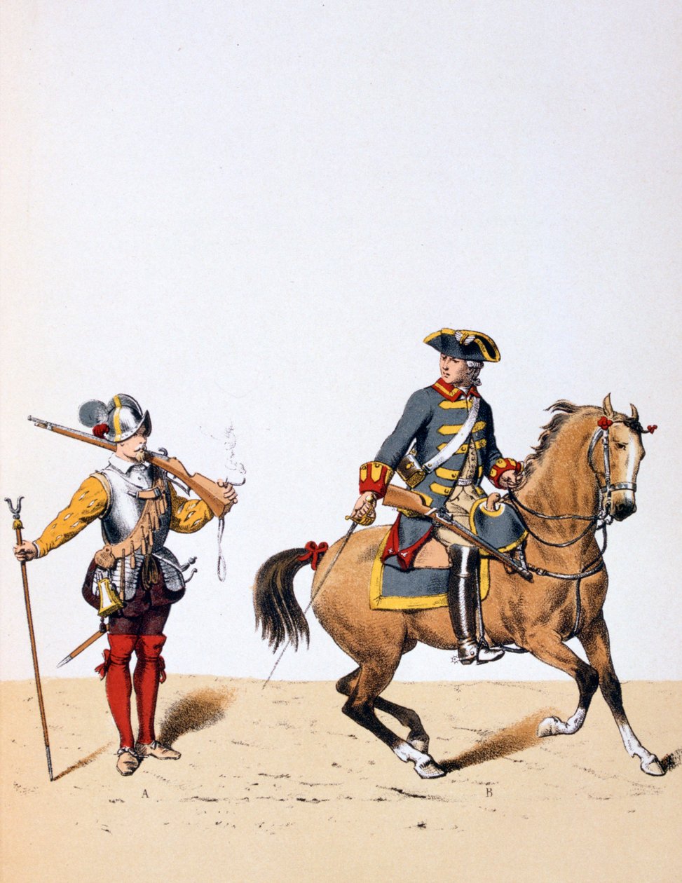 Tropas reales francesas, c.1750 de A. Lemercier