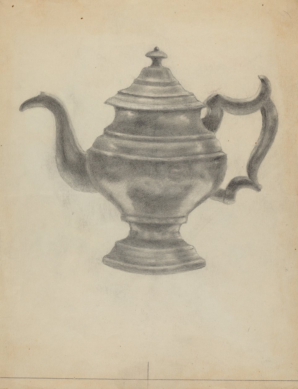 Tetera de peltre de Aaron Dermansky