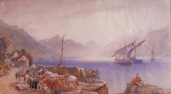En una Orilla del Lago Italiano de Aaron Edwin Penley
