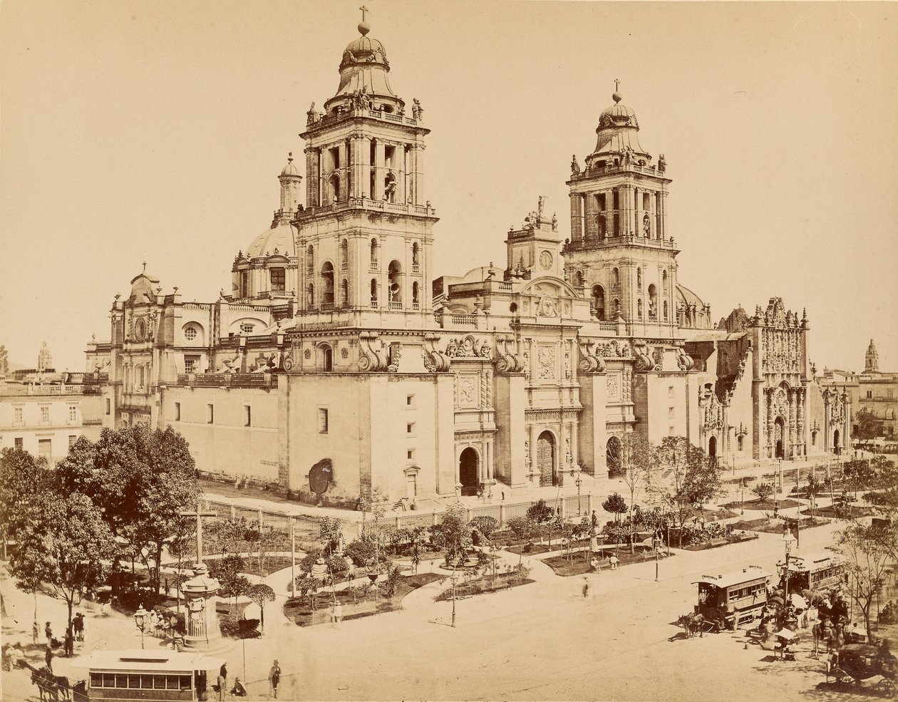 Vistas Mexicanas. México. La Catedral. de Abel Briquet