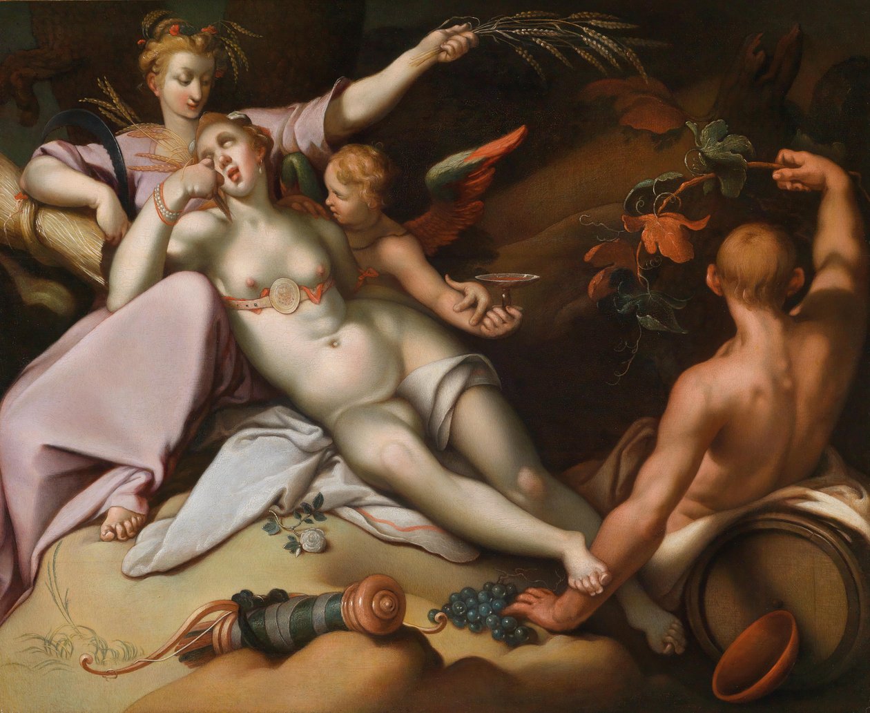 Sine Baccho et Cenere friget Venus de Abraham Bloemaert
