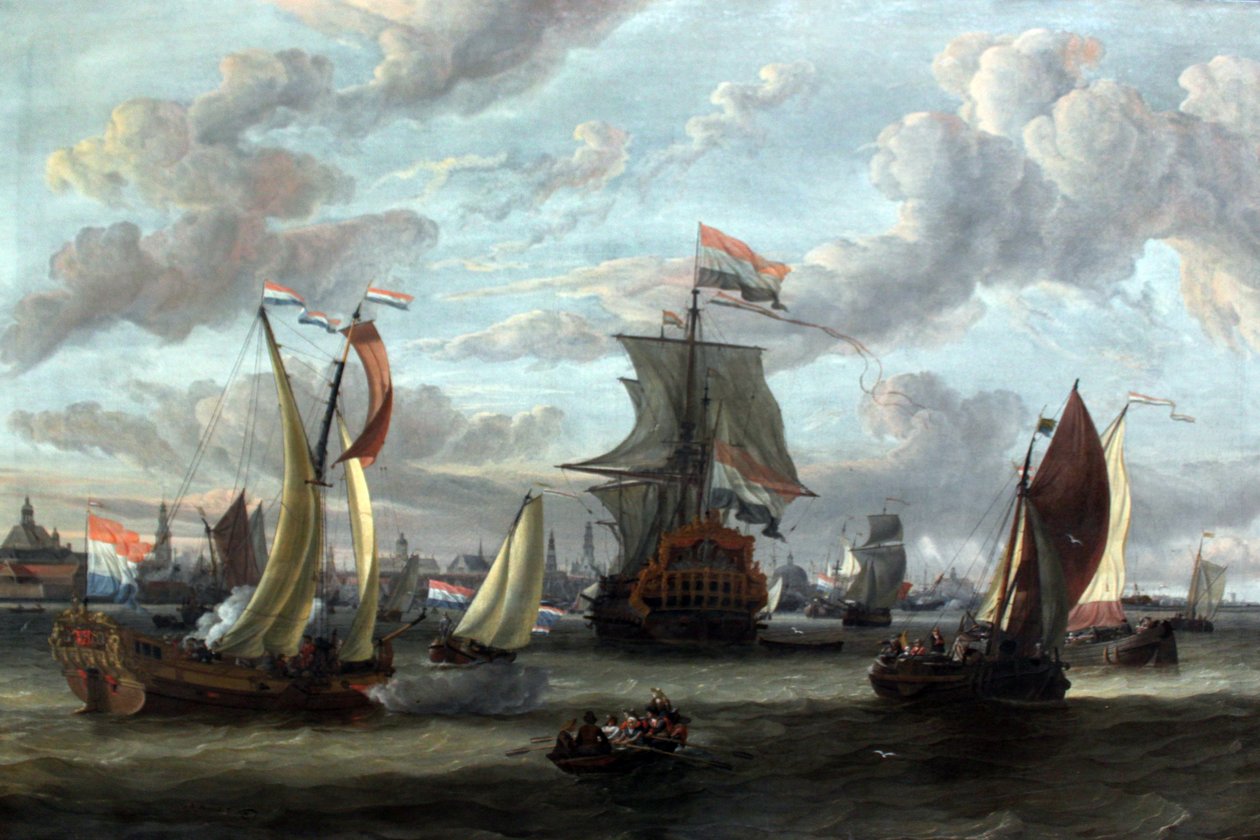 Vista de Ámsterdam con el Ij de Abraham Storck