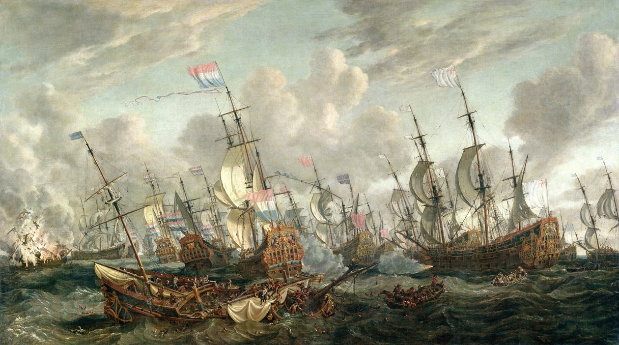 La Batalla de los Cuatro Días, 1-4 de junio de 1666 de Abraham Storck