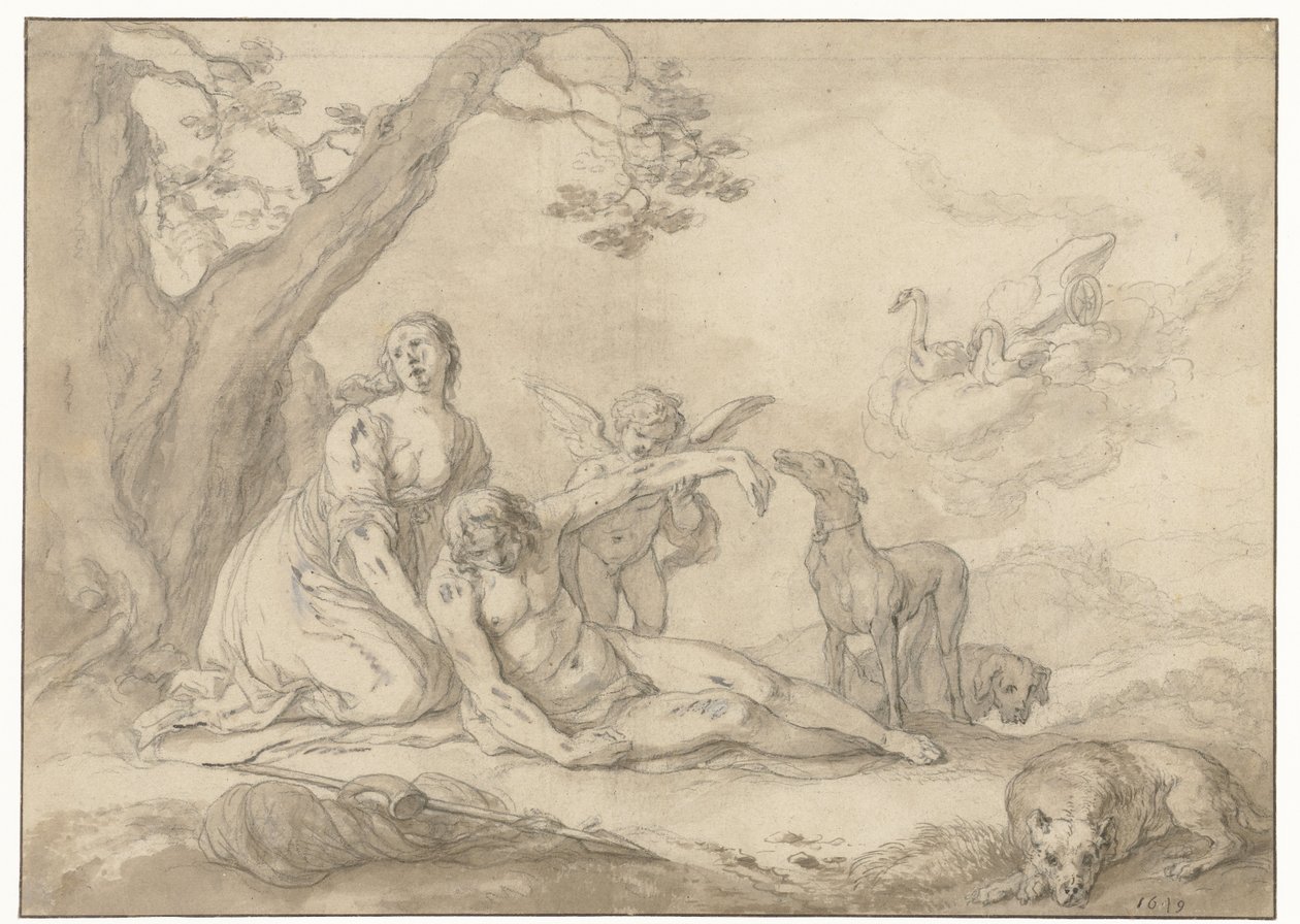 Diana y Endymion de Abraham Bloemaert
