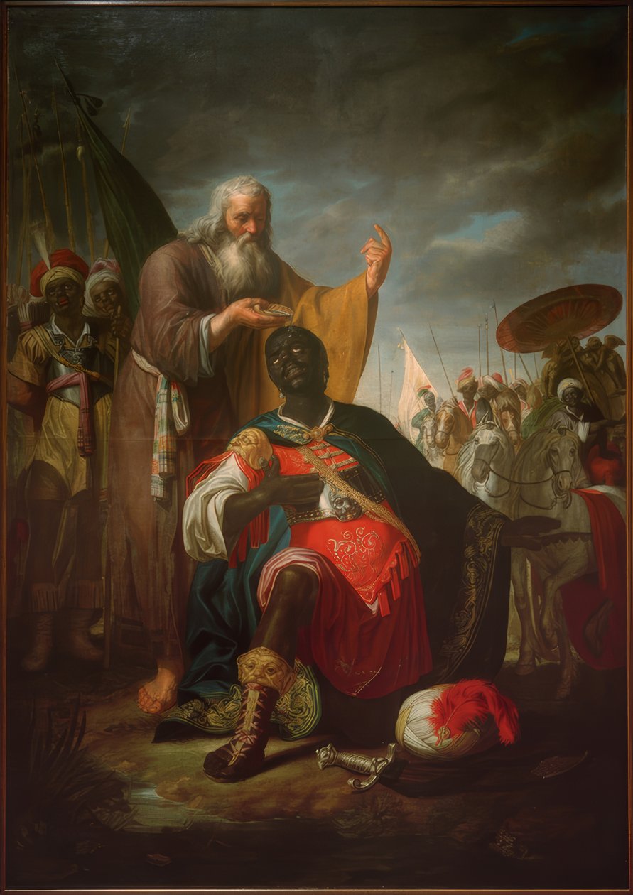 El bautismo del eunuco de Abraham Bloemaert