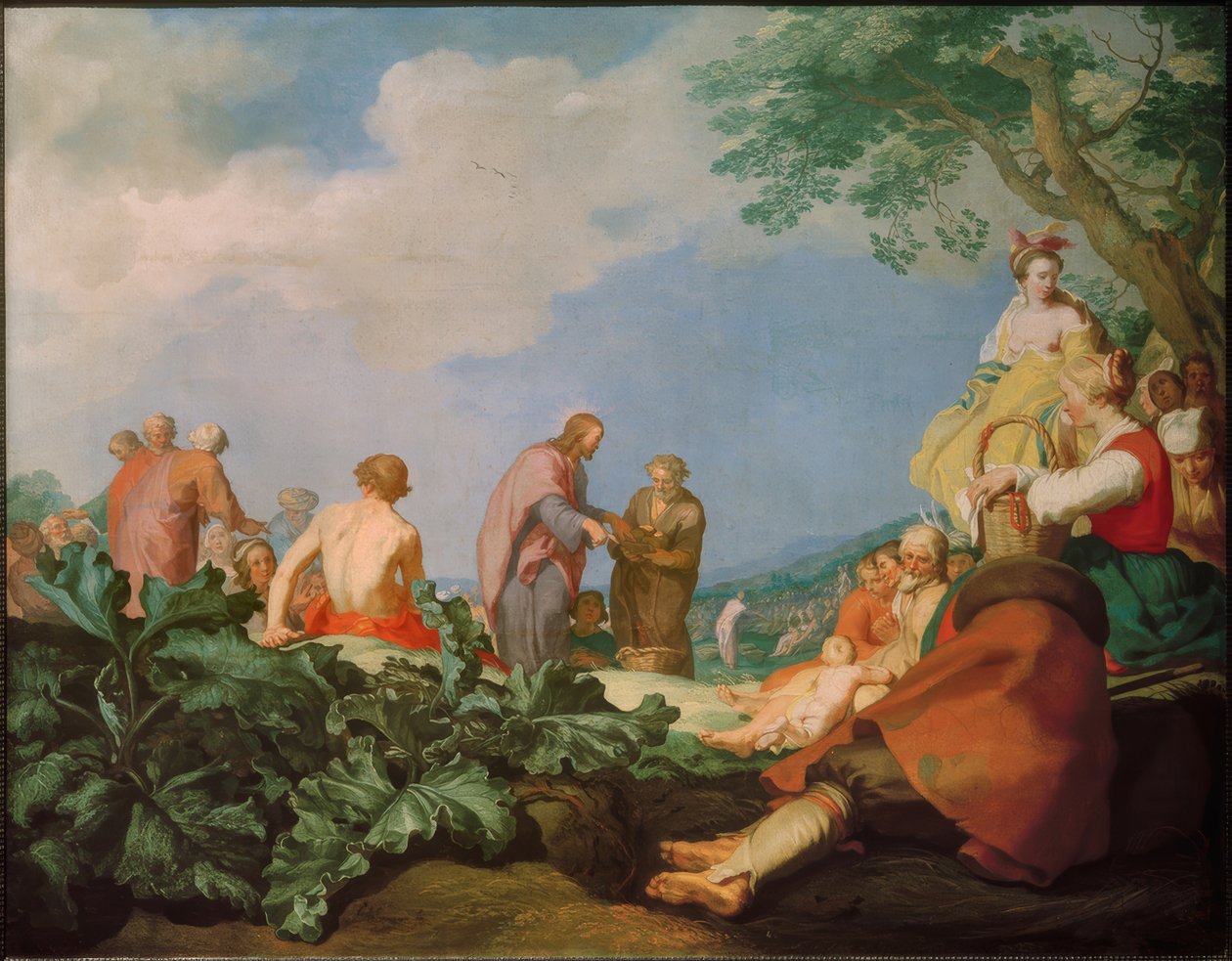 La multiplicación de los panes de Abraham Bloemaert