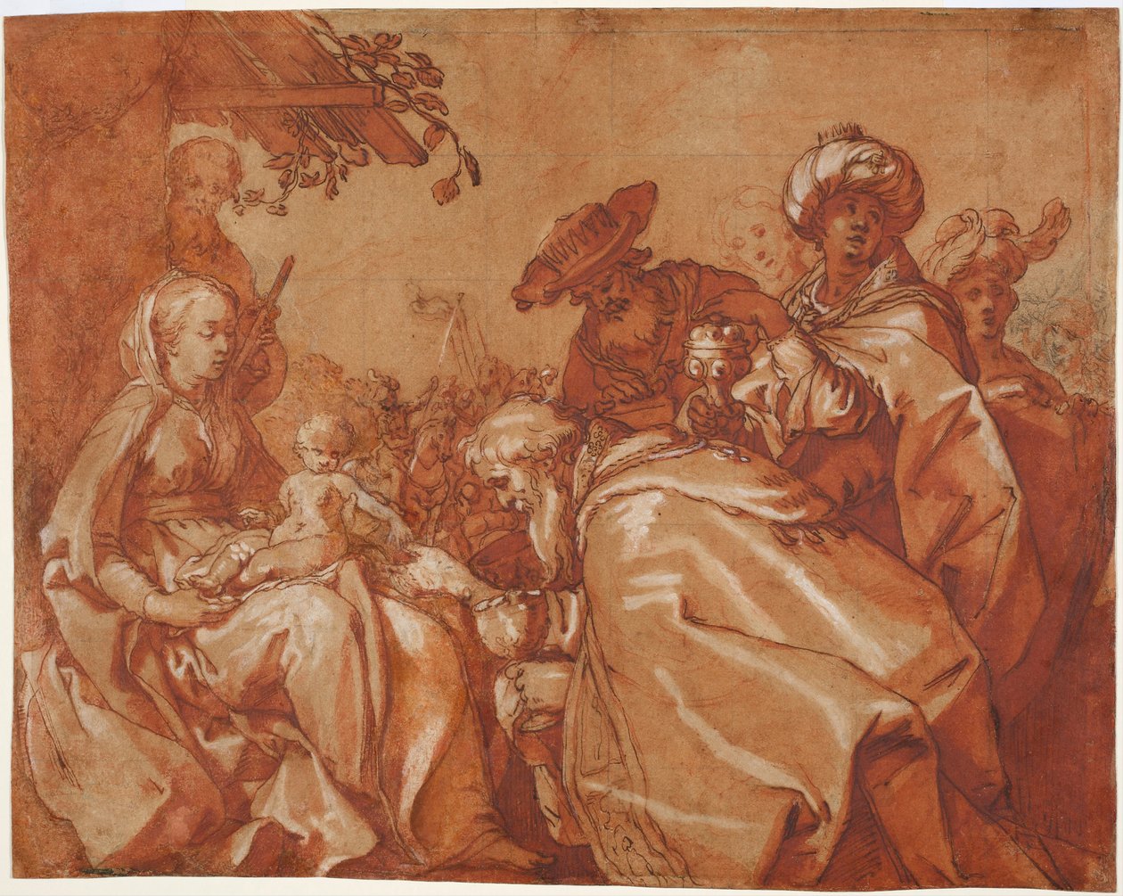 La Adoración de los Magos, 1624 de Abraham Bloemaert