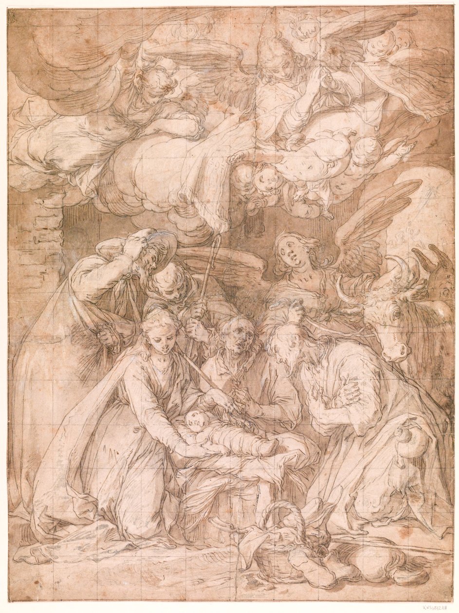 La adoración de los pastores de Abraham Bloemaert
